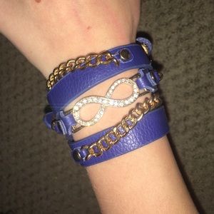 Blue Infinity Wrap Bracelet