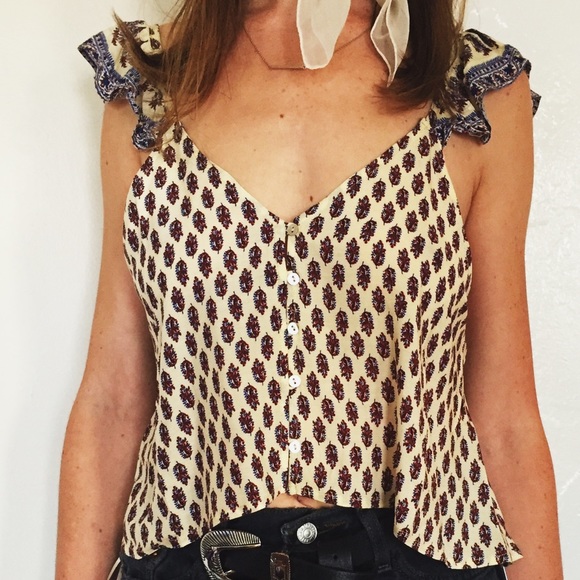 Printed button up top