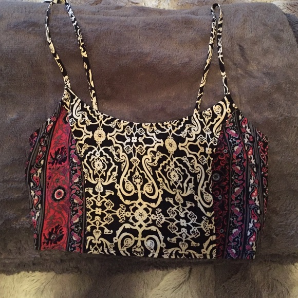 Patterned crop tank top