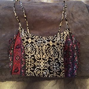Patterned crop tank top