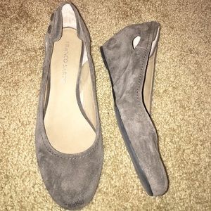 Franco Sarto Women's Taupe Suede Casual Wedges
