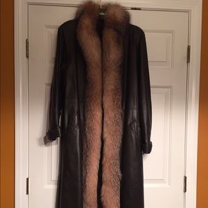 52" long leather coat
