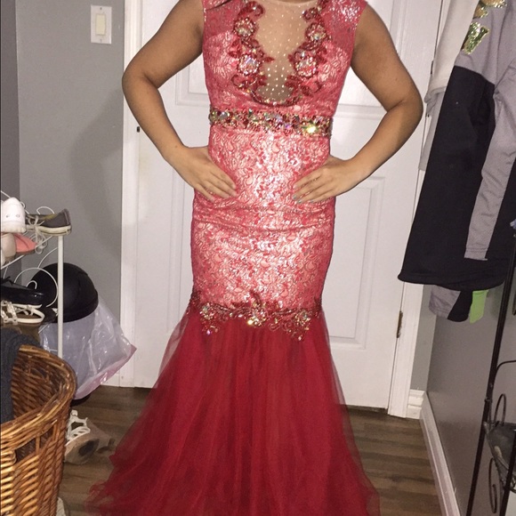 Red prom dress size 4