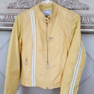My FAVORITE Yellow Leather Moto Jacket FOR SALE!