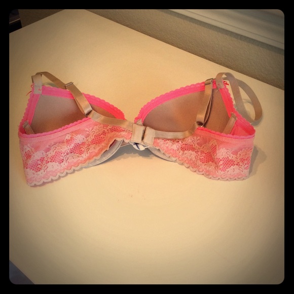 Aerie push up bra - nude and pink with lace, 34B