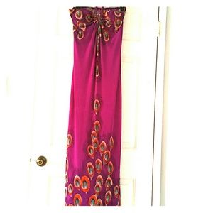 SALE! MAXI HALTER STRETCH PURPLE DRESS