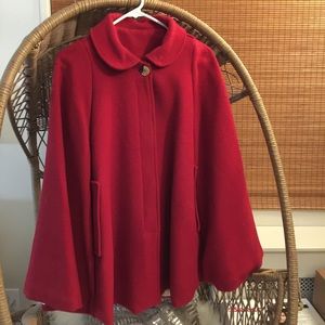 NWT American Apparel wool cloak in Valentine red