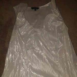 Silver shimmery dress shirt - XS