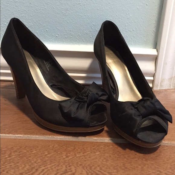Silk black heels