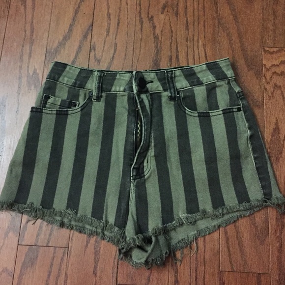 BDG striped high waisted shorts