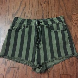 BDG striped high waisted shorts