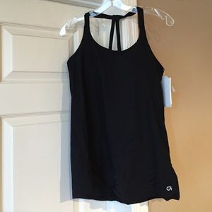 GapFit black workout tank
