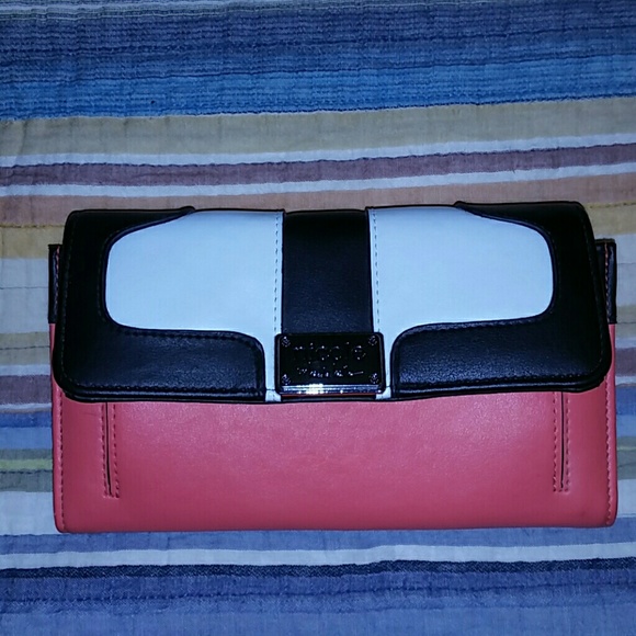 Hot Coral Nicole by Nicole Miller Clutch/Wallet