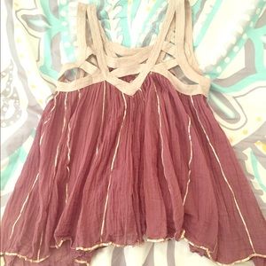 Purple tank with gold embellishments