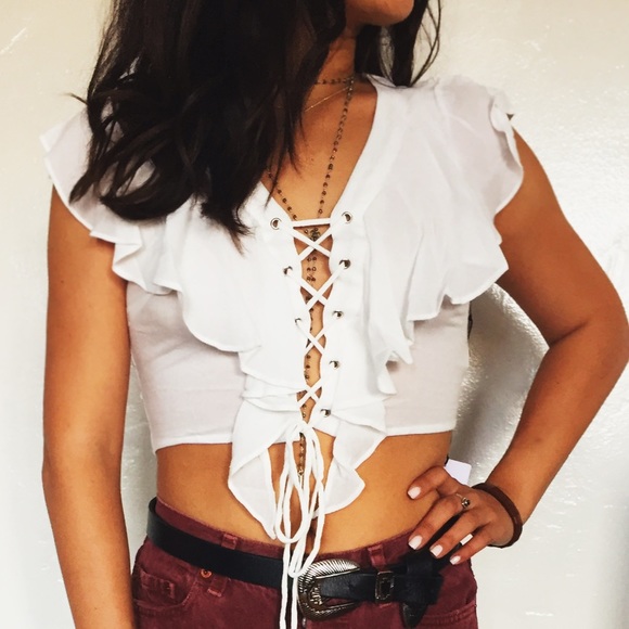 Western lace up top - Picture 2 of 2