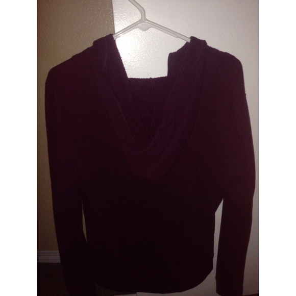 PINK VICTORIA SECRET maroon half-zip pull over - Picture 2 of 4