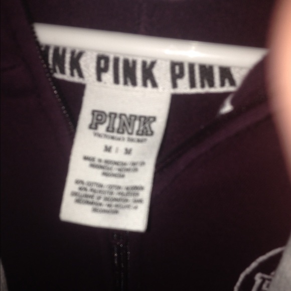 PINK VICTORIA SECRET maroon half-zip pull over - Picture 3 of 4