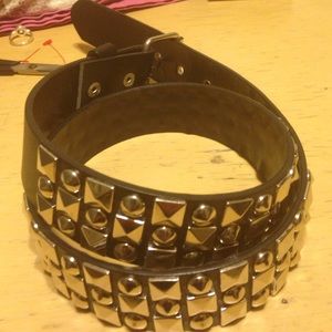 Black studded belt