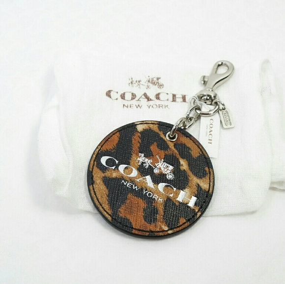 Coach Accessories - NEW Coach Keychain Fob Charm Animal Peyton Ocelot