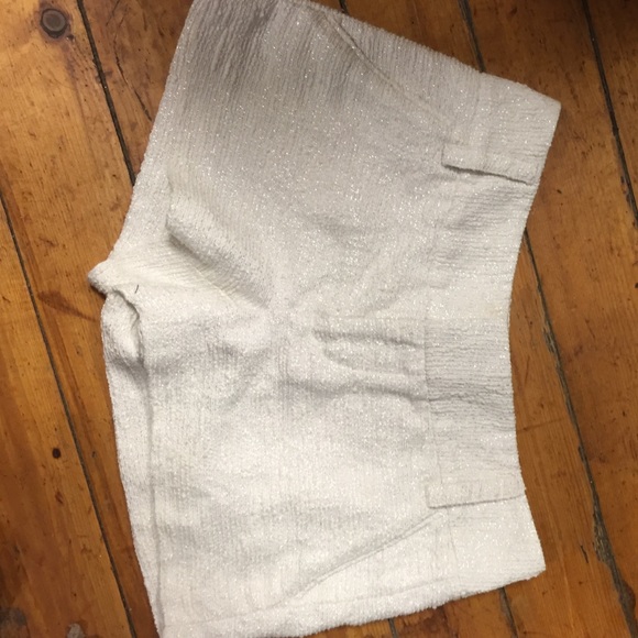 Alice and Olivia tweed shimmer cuff shorts