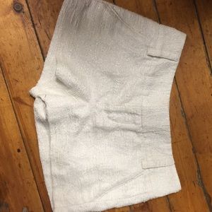 Alice and Olivia tweed shimmer cuff shorts