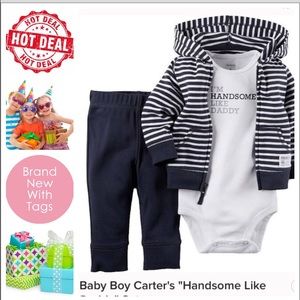 🆕😍 Baby Boy Carter's "Handsome Like Daddy" Set