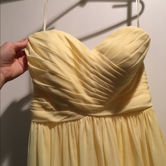 Yellow, Strapless, Size 2, Dress