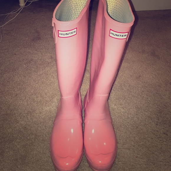 Pink Hunter rain boots