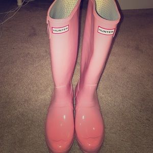 Pink Hunter rain boots
