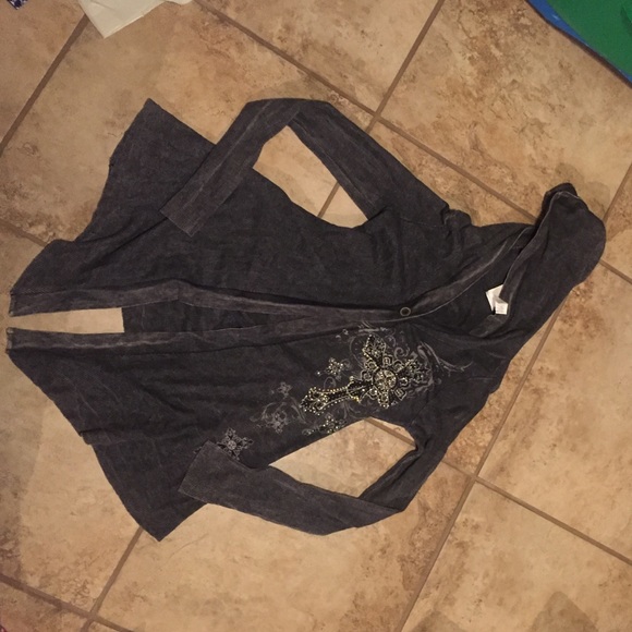 Vocal Sweater with blinged out cross