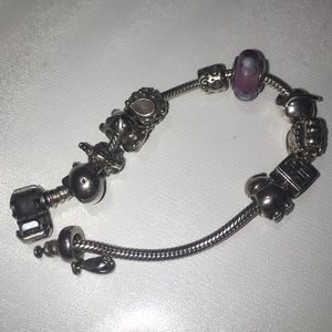 PANDORA BRACELET AND CHARMS