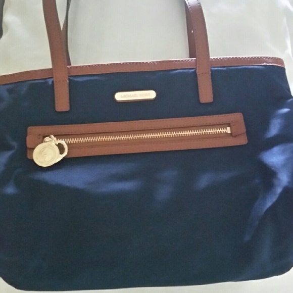 Michael Kors Handbag- Navy with brown trim