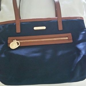 Michael Kors Handbag- Navy with brown trim