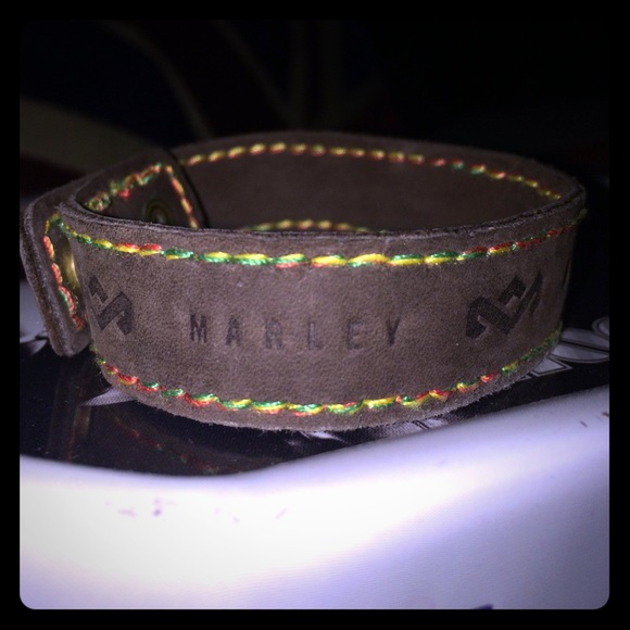 Brown Bob Marley Rasta Snap Button Bracelet