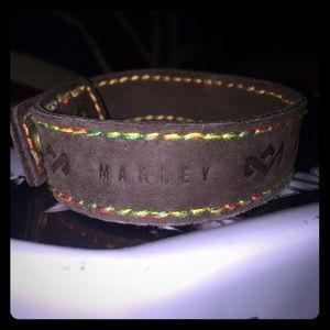 Brown Bob Marley Rasta Snap Button Bracelet