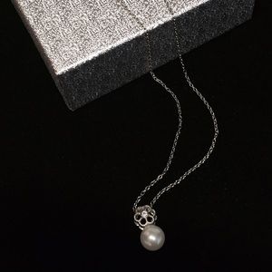 Sterling silver and pearl necklace