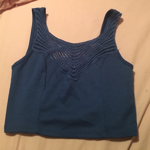 Blue crop top