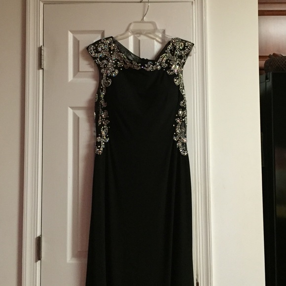 Black Studded Prom Dress
