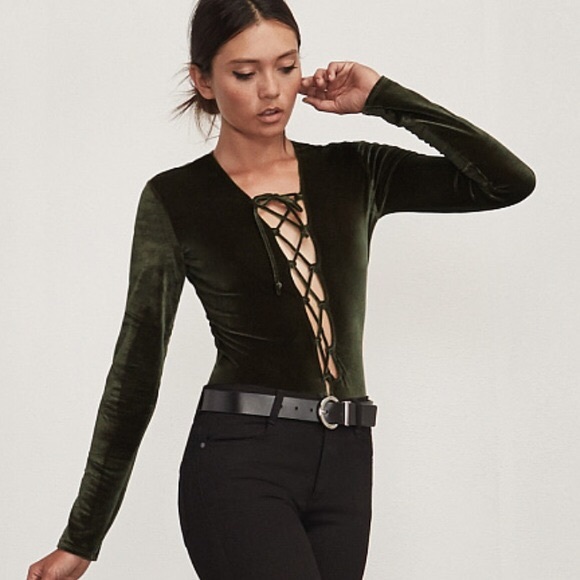 💟SOLD💟 Reformation Velvet Bodysuit - Size M - Picture 3 of 3