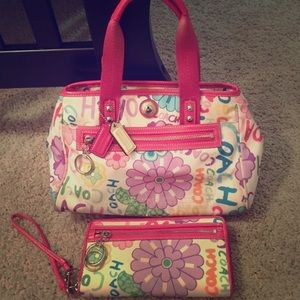 Authentic Limited edition coach purse and wallet