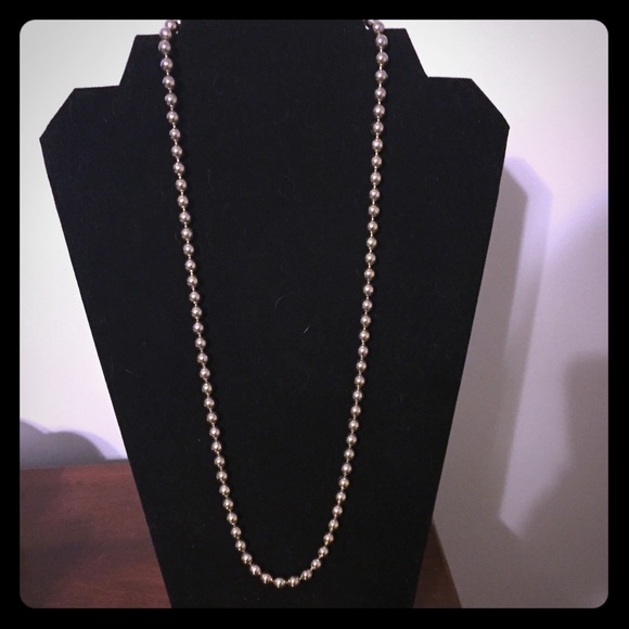 Vintage stainless steel beaded necklace