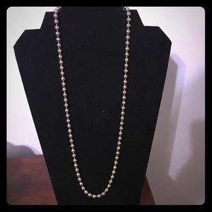 Vintage stainless steel beaded necklace
