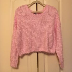 Pink H&M Cropped Sweater