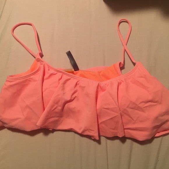 Neon pink bikini top