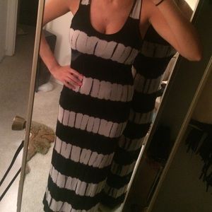 Tied dye maxi dress
