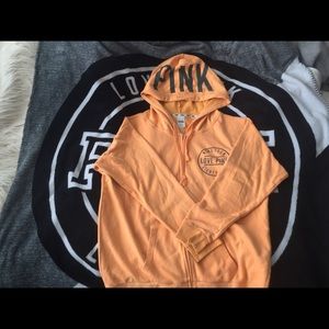 Victoria's Secret PINK Zip Boyfriend Fit Hoodie