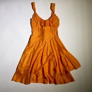 Celine lightweight orange Summer dress