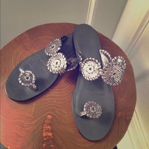 Jack Rogers Silver Sandals