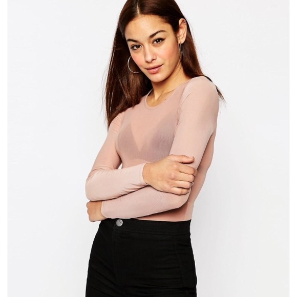 ASOS mesh nude bodysuit