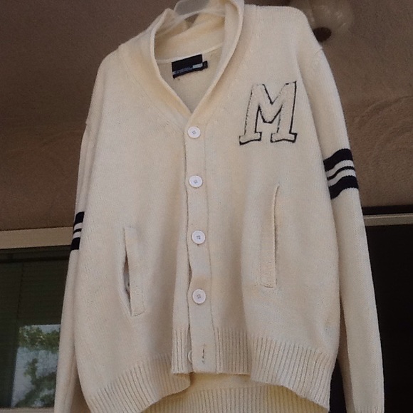 Men's letterman sweater